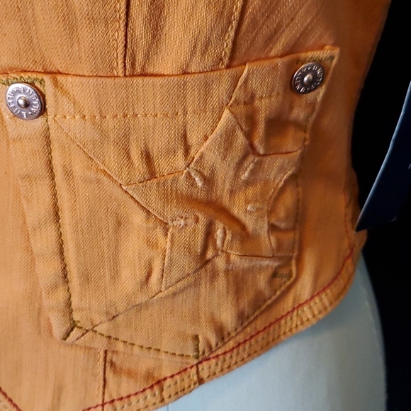 Allen B by Allen Schwartz tangerine vest, M/L - Picture 2 of 11